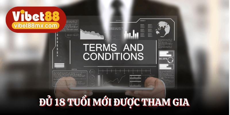 Người chơi khi tham gia tại Vibet88 cần đạt đủ 18 tuổi trở lên